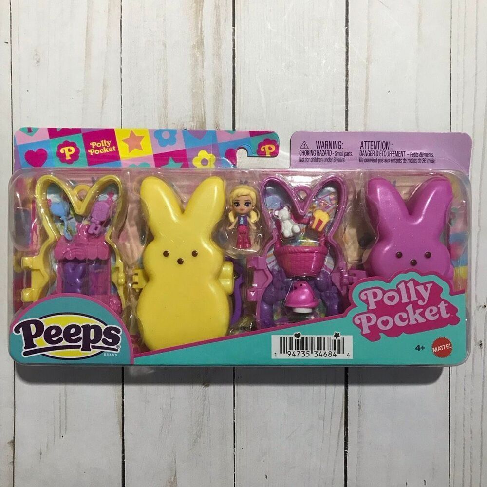 Polly Pocket Peeps Bunny set New Easter basket toy play set